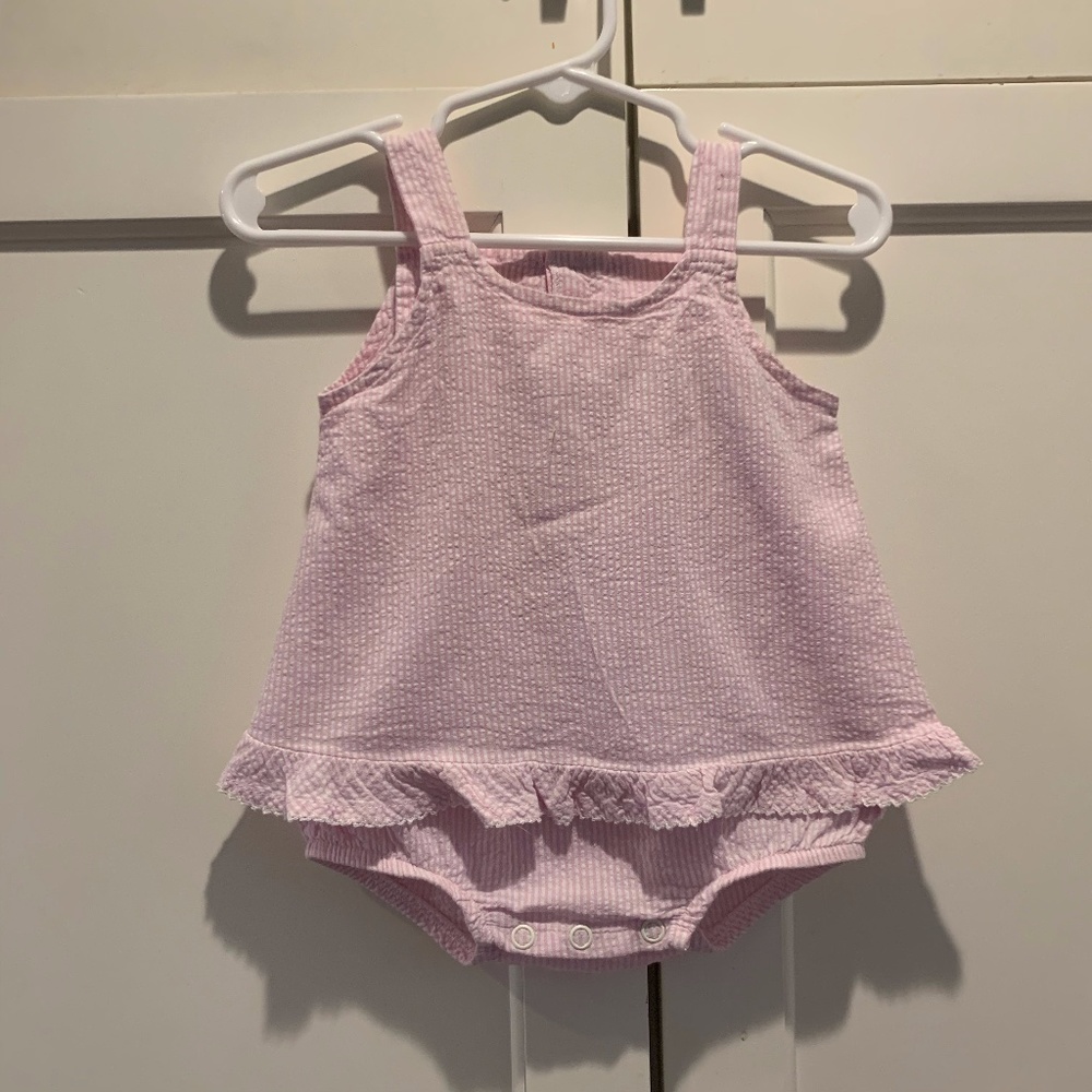 Baby Girl Bailey Babies Seersucker Bubble Romper